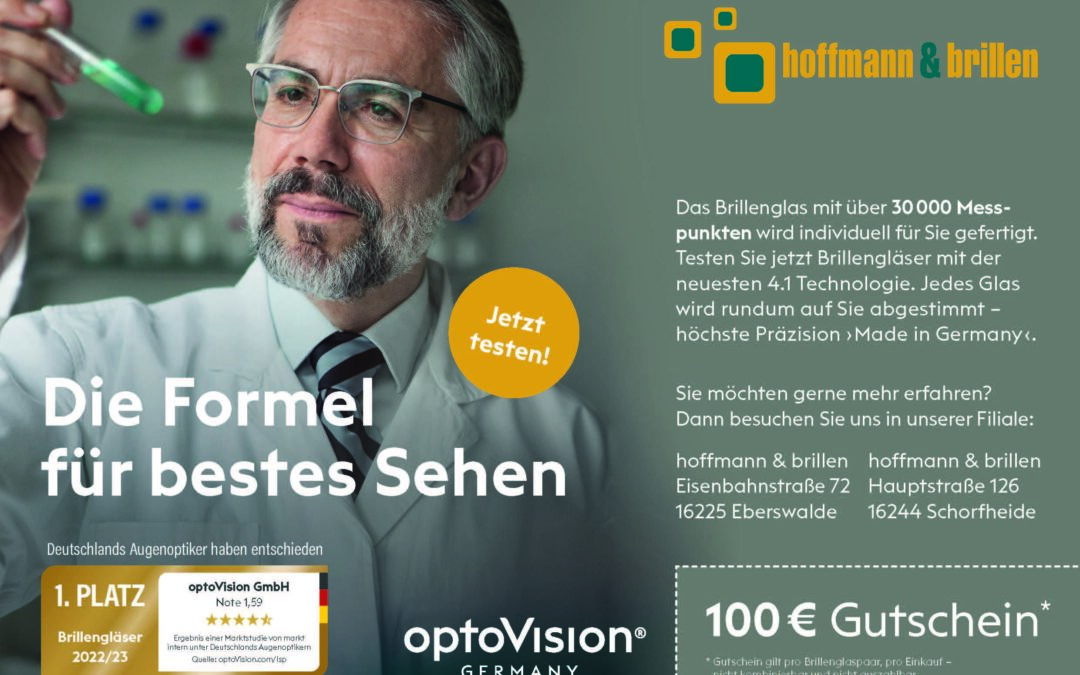 100 Euro sparen auf Brillengläser von optoVision