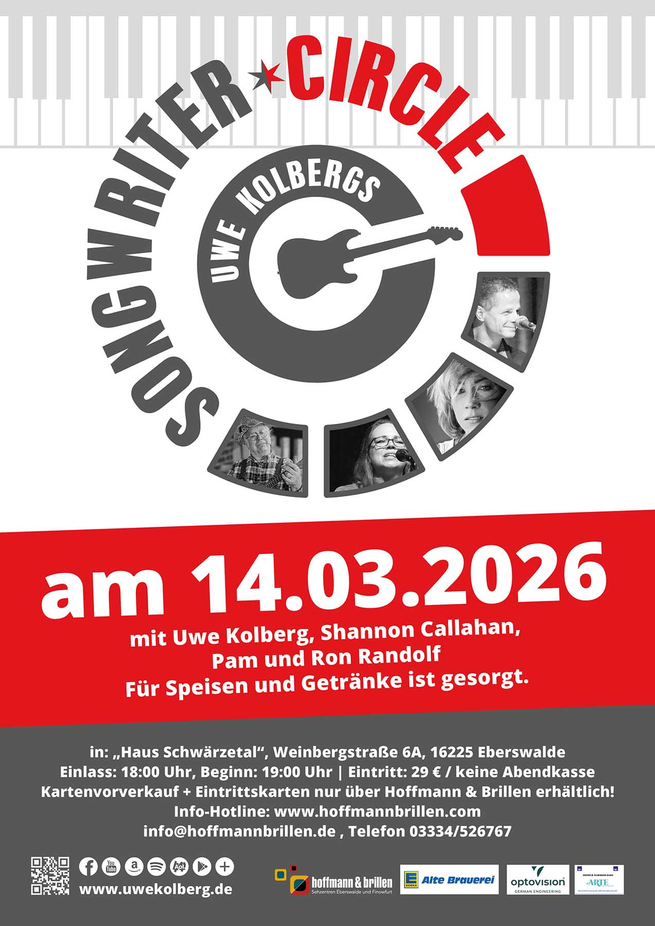 Songwriter Circle im März mit Uwe Kolberg